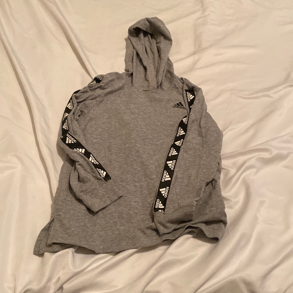Adidas cotton long sleeve shirt w hood